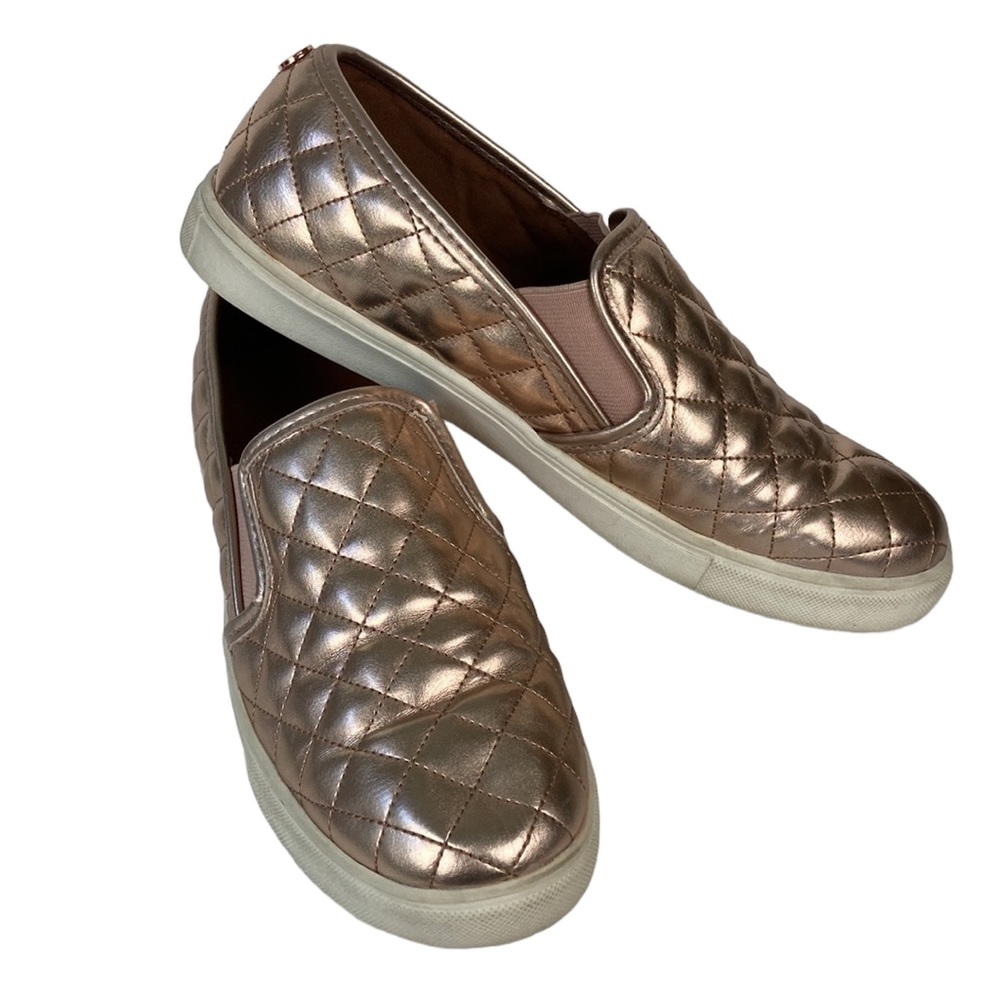 Express Rose Gold Quilted Slip On Low Top Sneaker
